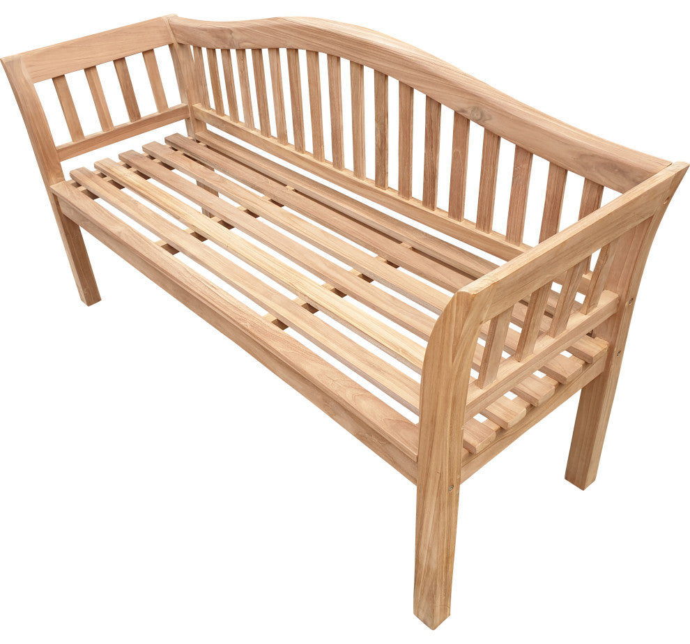 Teak Wood Oklahoma Outdoor Patio Bench, 5'