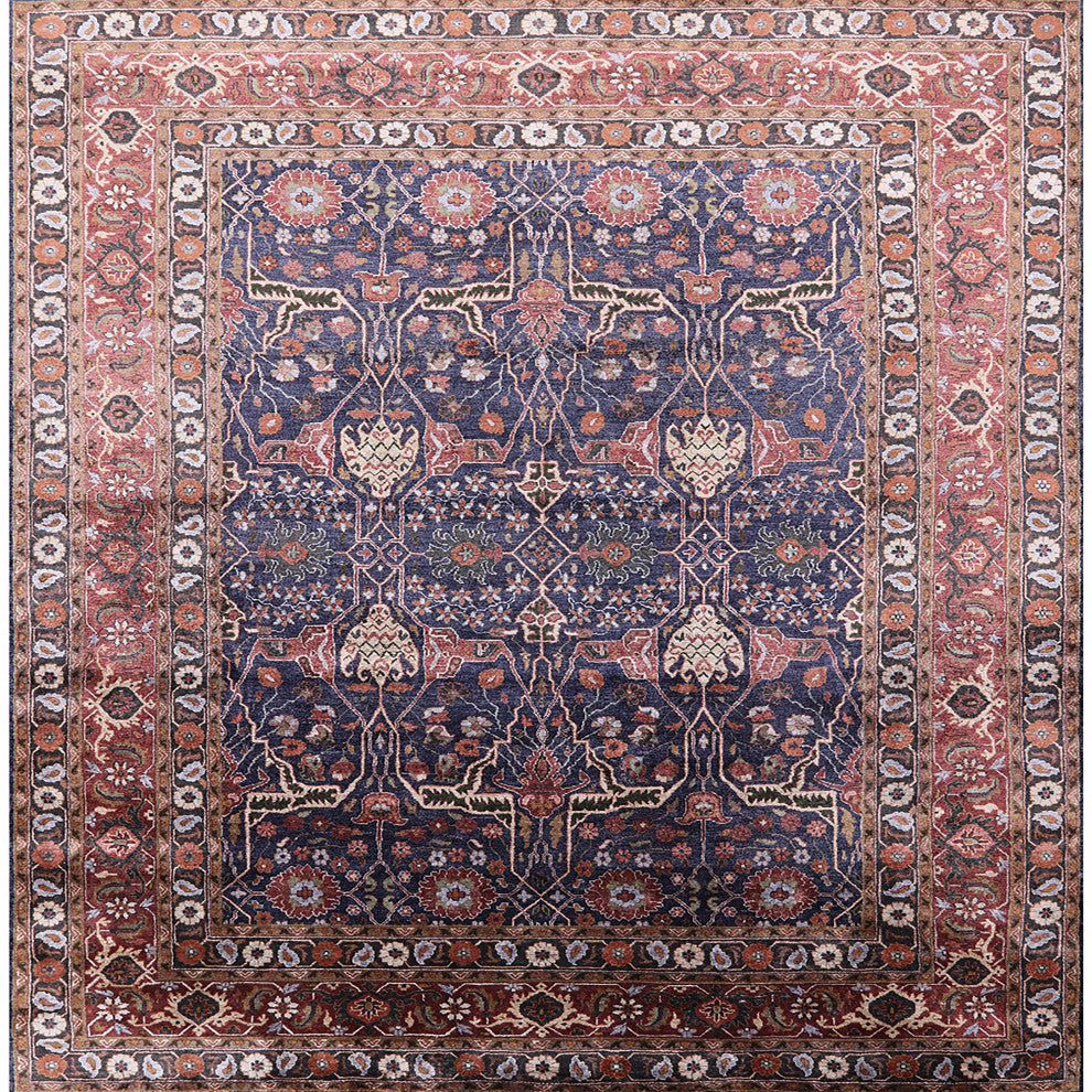 Ahgly Company Indoor Square Mid-Century Modern Area Rugs, 4' Square