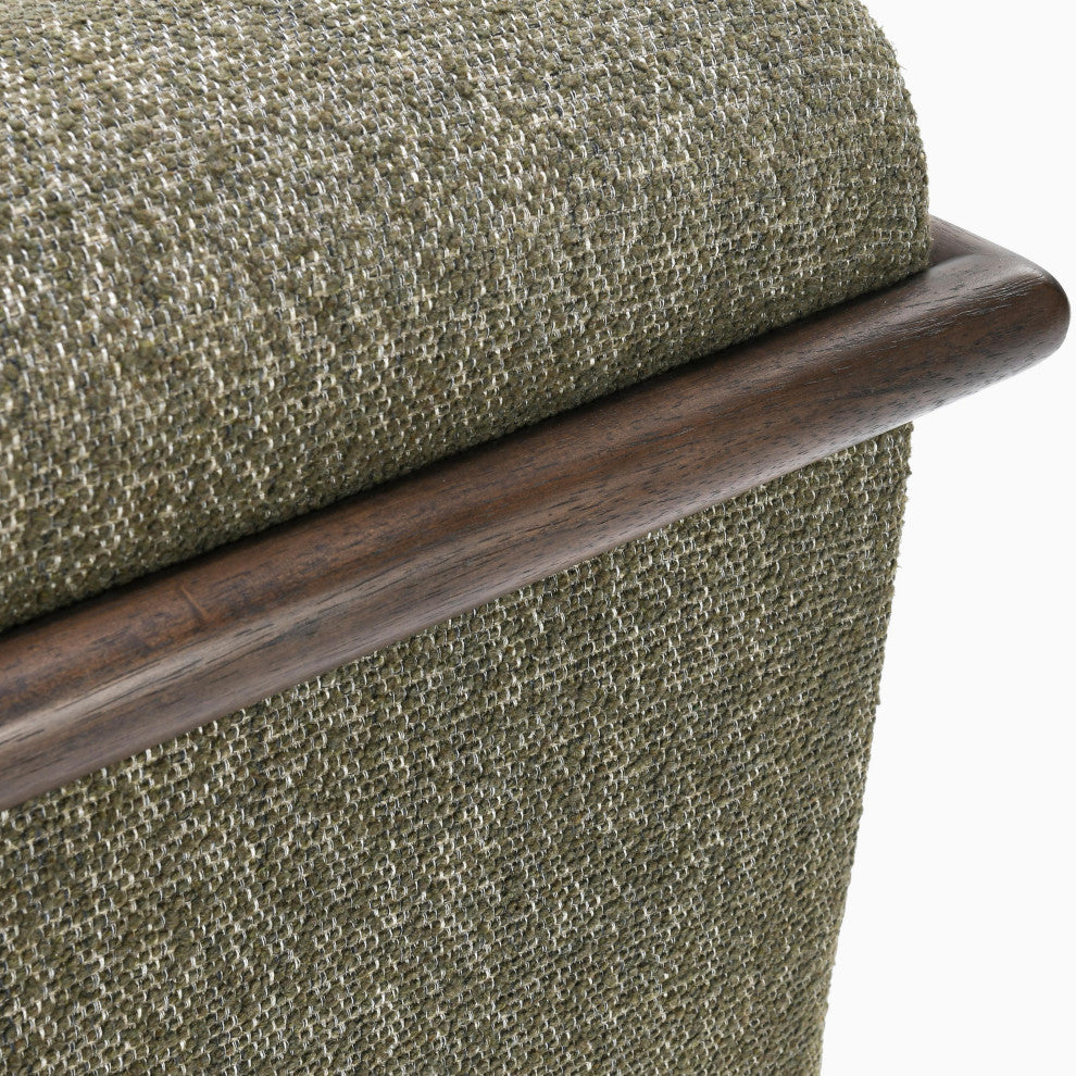 Kosas Home Lucia Green Boucle Swivel Accent Chair