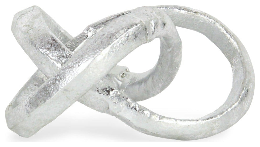 Kompo Modern Silver Abstract Infinite Knot Decor