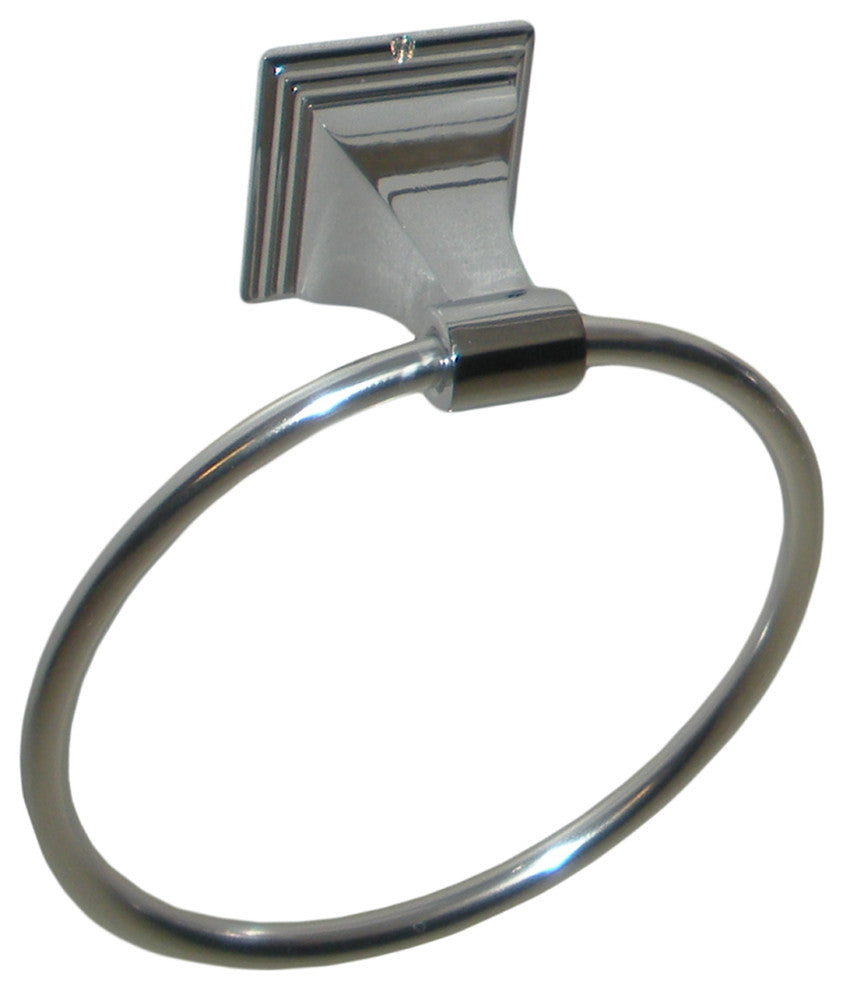 Arista Leonard Collection Towel Ring, Chrome