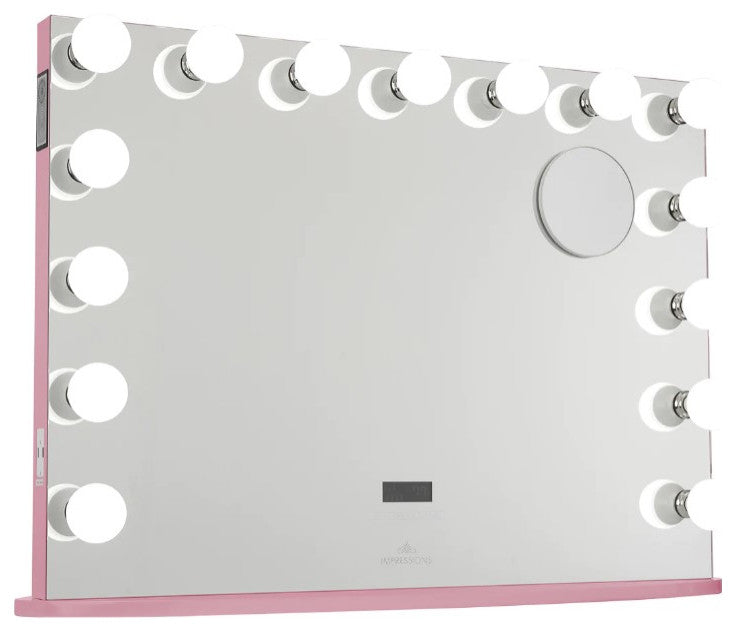 Hollywood Premiere Pro Vanity Mirror, Light Pink, Bluetooth