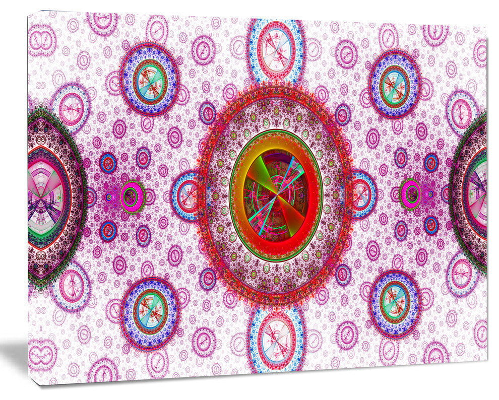 Pink Psychedelic Relaxing Art, Abstract Canvas Art Print, 40x30