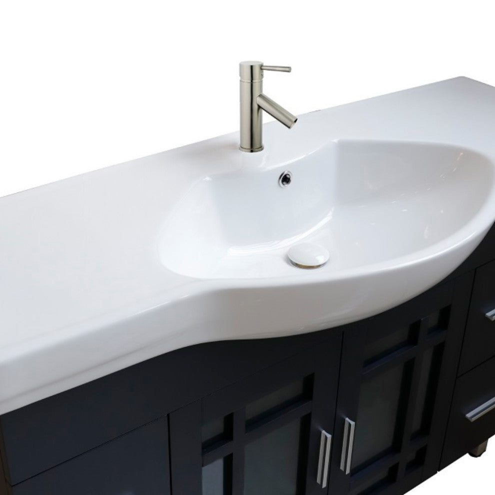48" Single Sink Vanity-Wood-Dark Gray