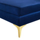 Tufted Sofa Corner Chair, Velvet, Blue Navy, Modern, Living Lounge Hospitality