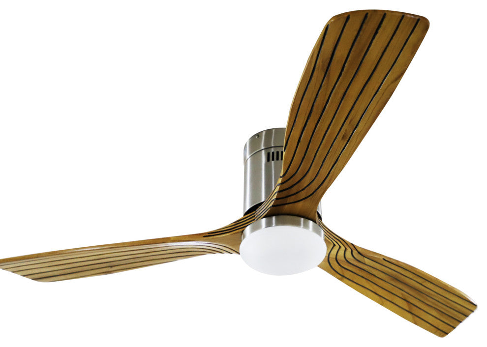 52" 3-Blade LED Chandelier Ceiling Fan, Remote Control and Light Kit, Brown