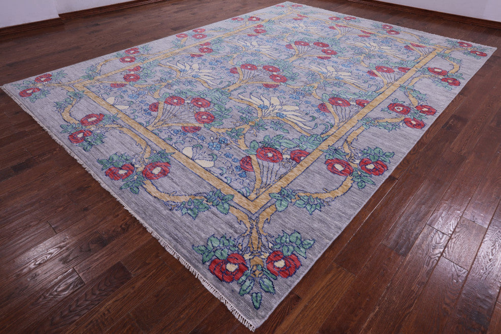 Hand Knotted William Morris Wool Rug 10' 2" X 14' 1" - Q15601