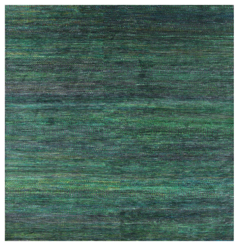 7' Square Wool & Silk Super Savannah Gabbeh Handmade Rug - Q13060