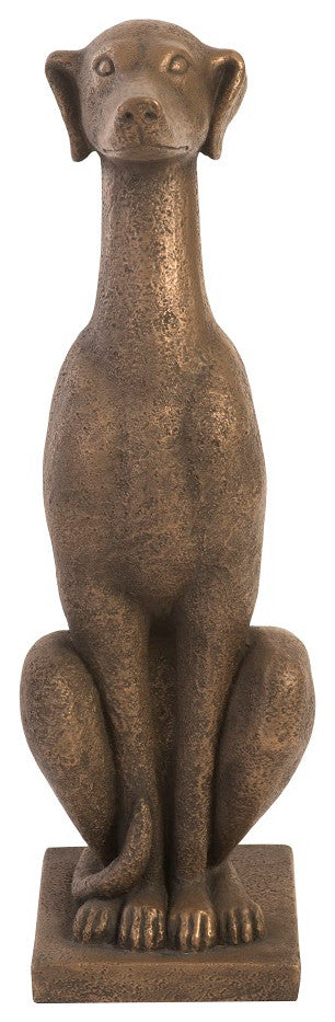 Grayhound Resin Figurine, Bronze