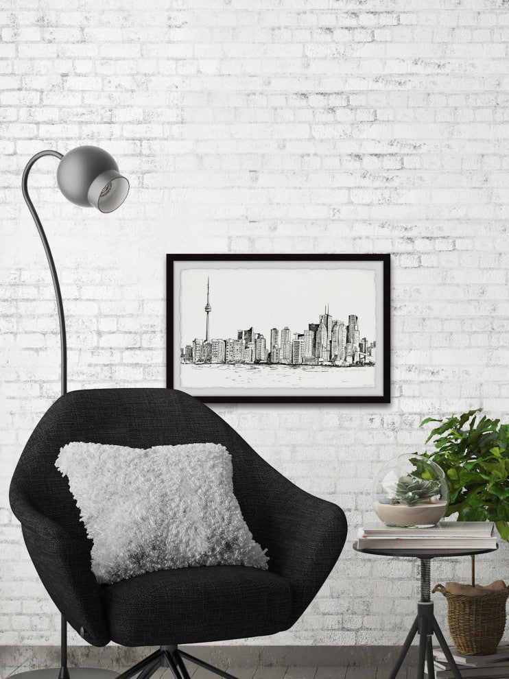 "Towering CN Tower" Framed Painting Print, 30x20