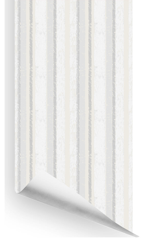 Birch Stripe Wallcovering, Neutral, Roll, Traditional