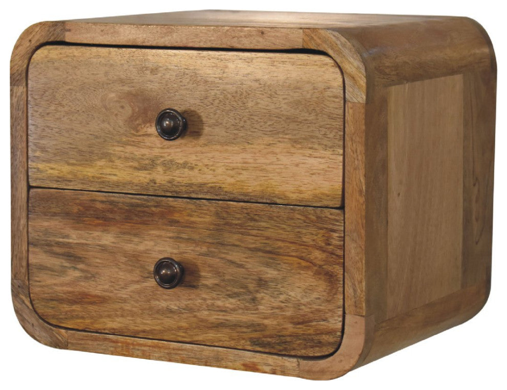 Mini Curve Oak-ish Floating Nightsand