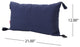 GDF Studio 4-Piece Nolan Fabric Tassel Throw Pillows Set, Dark Blue