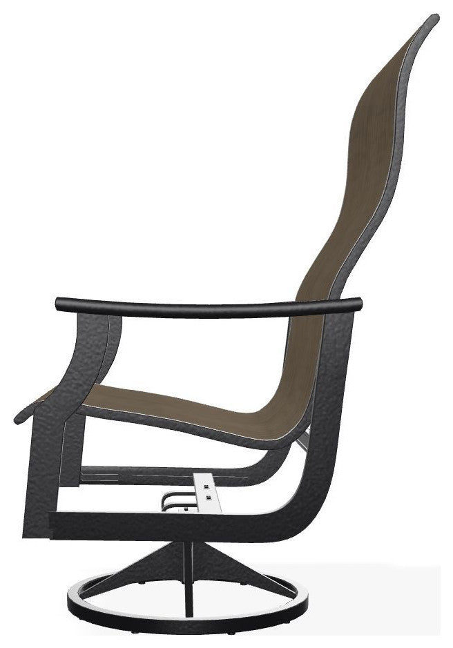 St. Catherine Sling Outdoor Supreme Swivel Rocker, Kora/Black