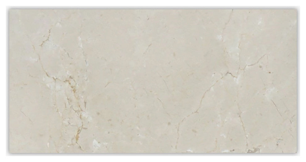 Crema Marfil Honed 3x6 Marble Tile