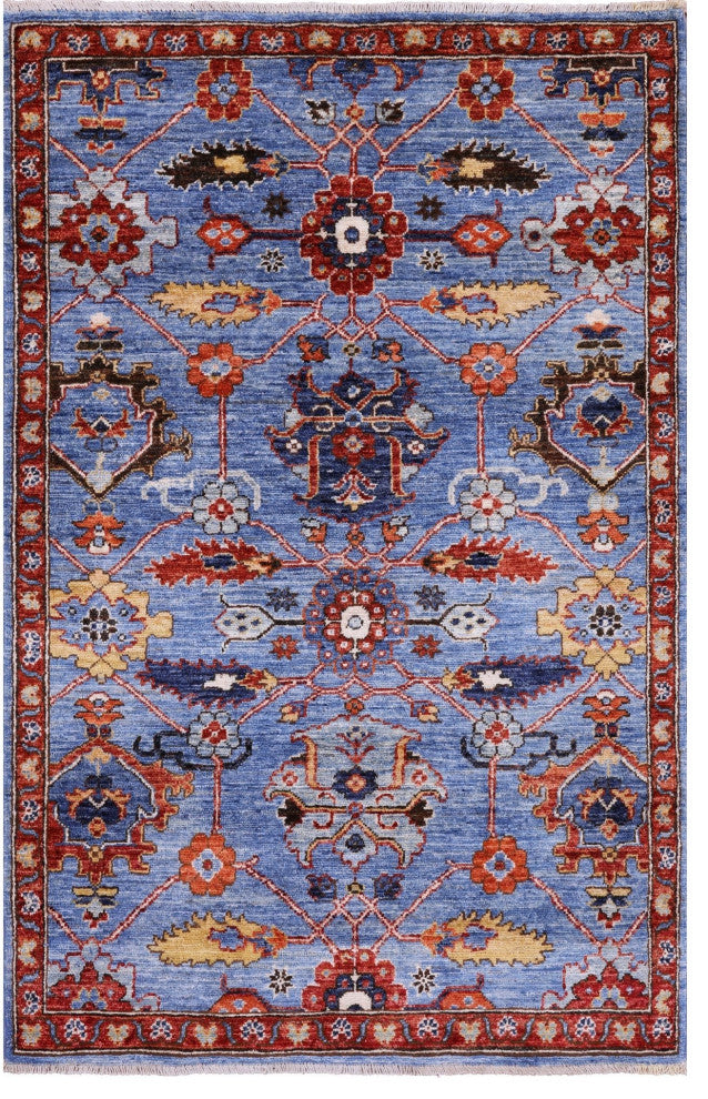 Hand Knotted Persian Fine Serapi Wool Rug 3' 3" X 4' 10" - Q12898