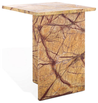 Safavieh Couture Adriano Marble Accent Table, Beige/Brown