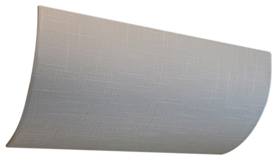 Moderne Vanity Light Cover Conversion Kit, 20"W White Textured Fabric Shade - DI