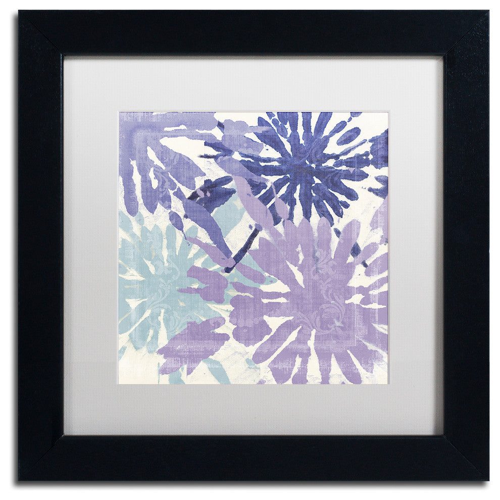 Color Bakery 'Blue Curry II' Matted Framed Art, Black Frame, White Mat, 11x11