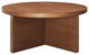 Modway Silas Round Modern Wood Coffee Table with X-Shaped Base in Walnut