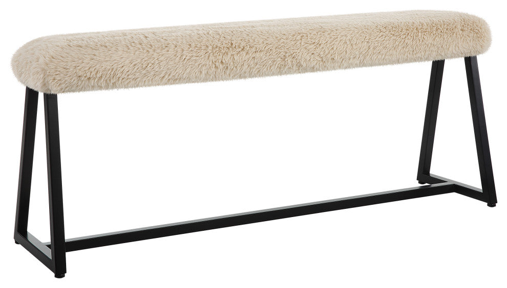 Uttermost Taupo Sheepskin Bench