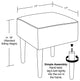 Seashells Modern Vanity Stool, Navy