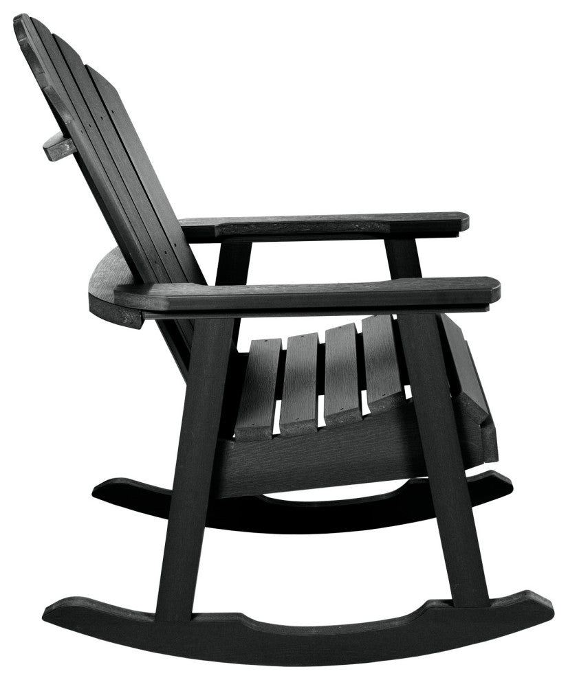 Hamilton Rocking Chair, Weathered Acorn, Black