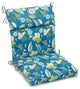 20"X42" Patterned Outdoor Squared Seat/ Back Chair Cushion, Skyworks Caribbean