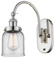 Bell Sconce, Polished Nickel, Clear, Clear