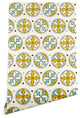 Deny Designs Heather Dutton Cartwheel Wallpaper, Yellow, 2'x10'