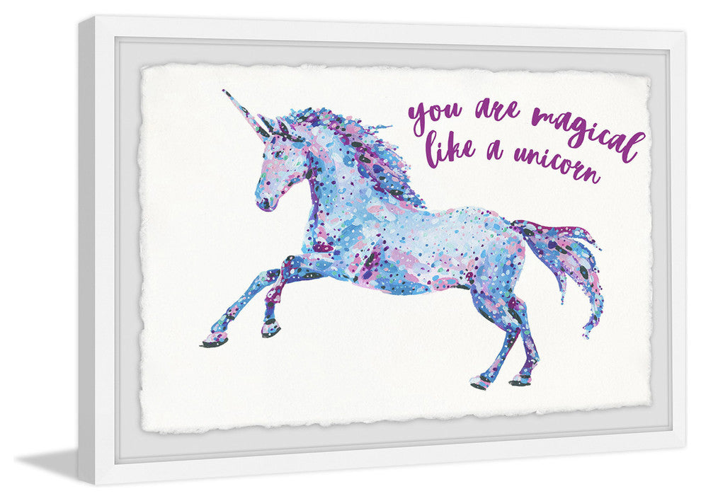"Magical Unicorn" Framed Painting Print, 24"x16"