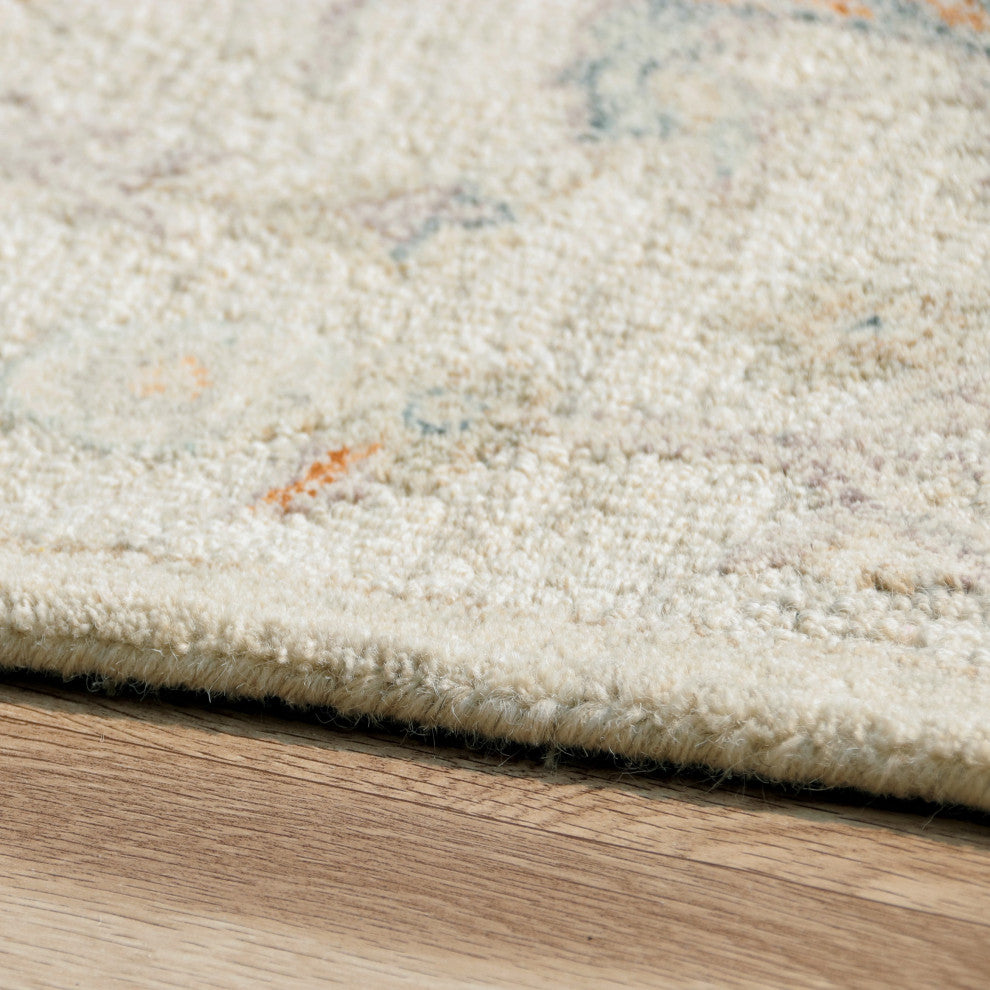 Ox Bay Vin Ira Ivory Abstract Hand-Tufted Area Rug, 9' X 12'