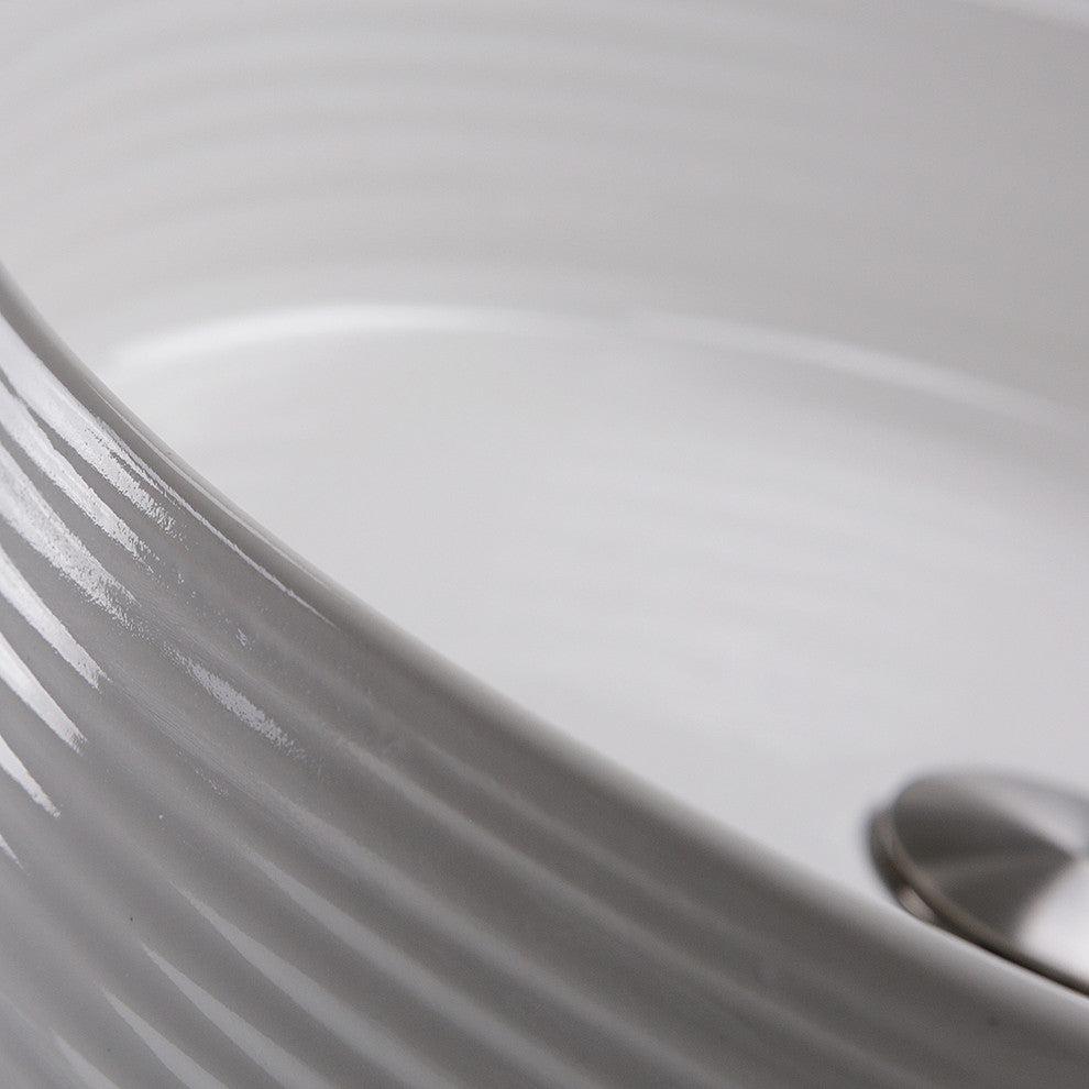 Nantucket Sinks RC7102WV Kiel Italian Fireclay Vanity Sink In White