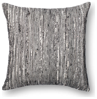 Recycled Sari Silk With Texture Throw Pillow, Black / Multi, 22"x22", No Fill