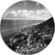 Sunrise Over Sicily Black And White, Beach Disc Metal Wall Art, 23"