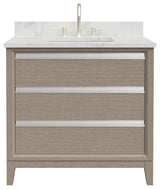 Vanity Art Bathroom Vanity With Sink, Driftwood Gray, 36" Single