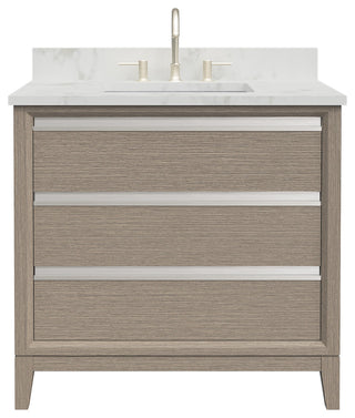 Vanity Art Bathroom Vanity With Sink, Driftwood Gray, 36" Single