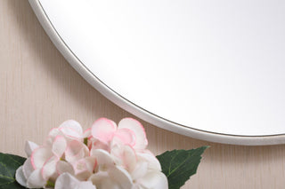 Elegant Decor MR4718S Metal Frame Round Mirror, Decorative Hook, 18"