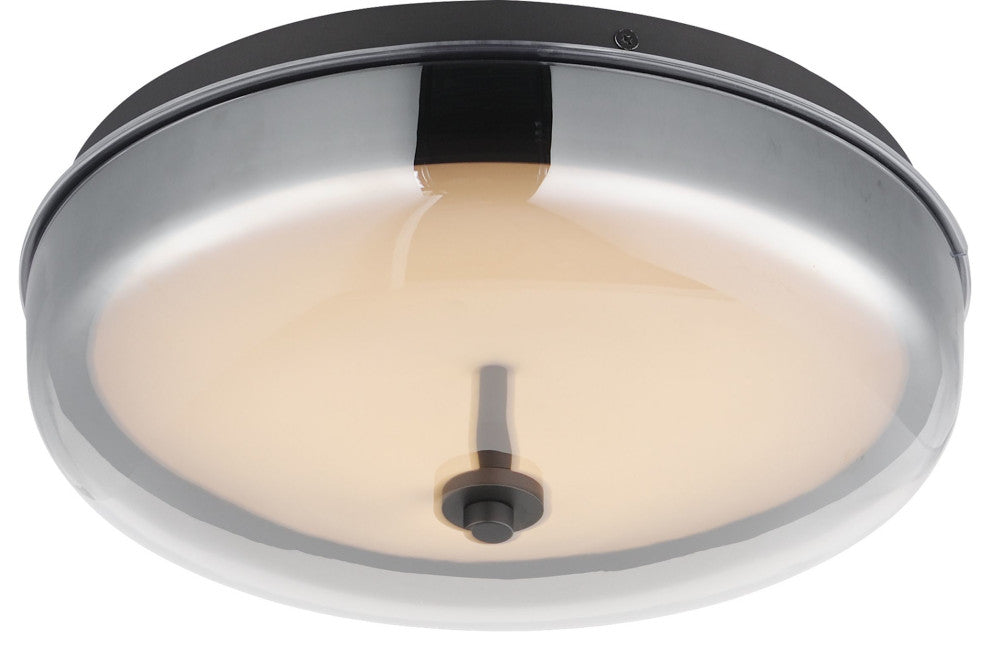 ET2 E24660-138 Voto 12"W Flush Mount Drum Ceiling Fixture - Gunmetal