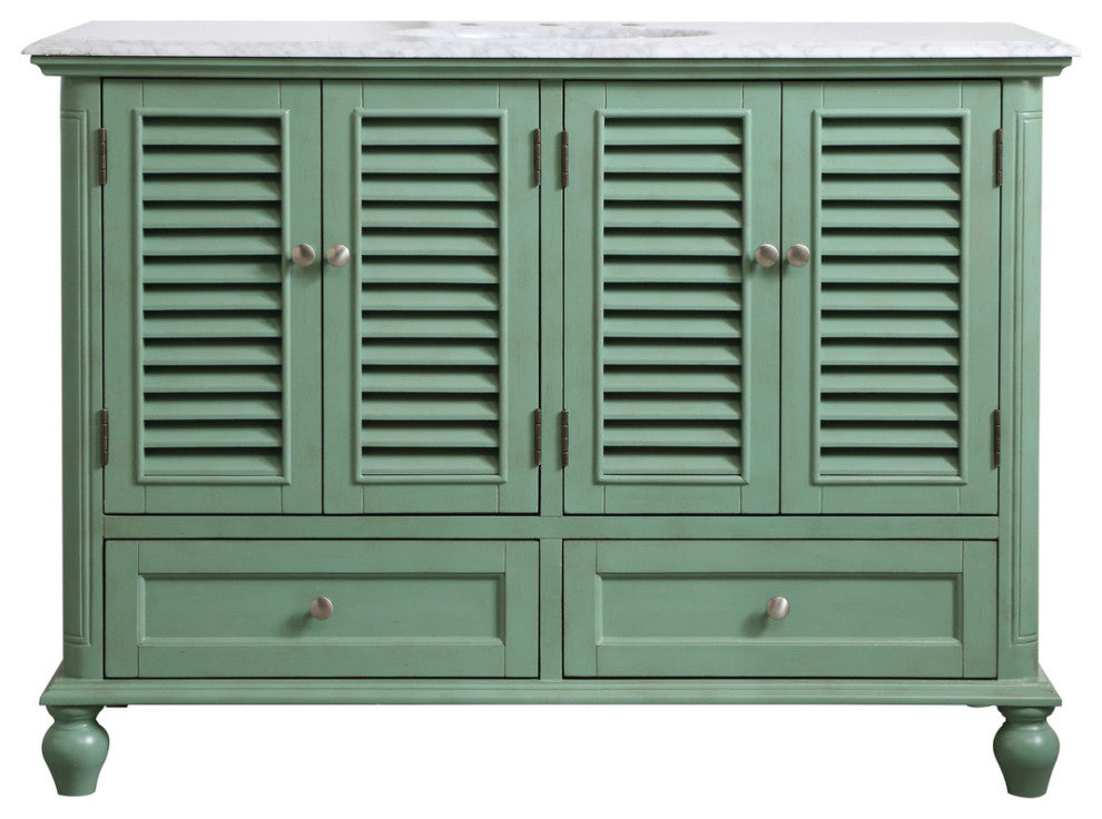 Home Living Single Bathroom Vanity, Vintage Mint, 48"