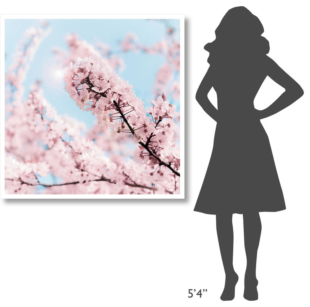 "Cherry Blossom Clouds" Digital Paper Print by Keri Bevan, 42"x42"
