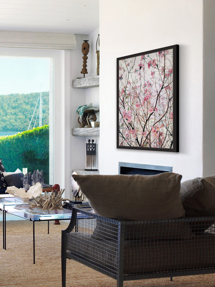"Pink Blossoms" Framed Painting Print, 24x36