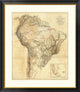 "South America, 1814" Framed Digital Print by Aaron Arrowsmith, 35x40"