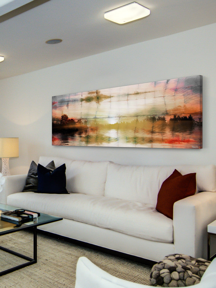 "Painted Sunset" Fine Art Canvas Print, 60"x20"