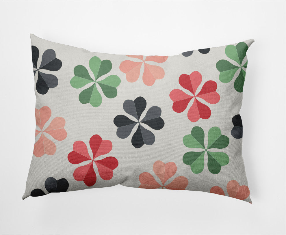 Lucky Patch St. Patrick's Day Decorative Lumbar Pillow, Pepper, 14x20"