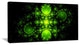 Cabalistic Green Fractal Design, Oversized Abstract Canvas Art Print, 60x28