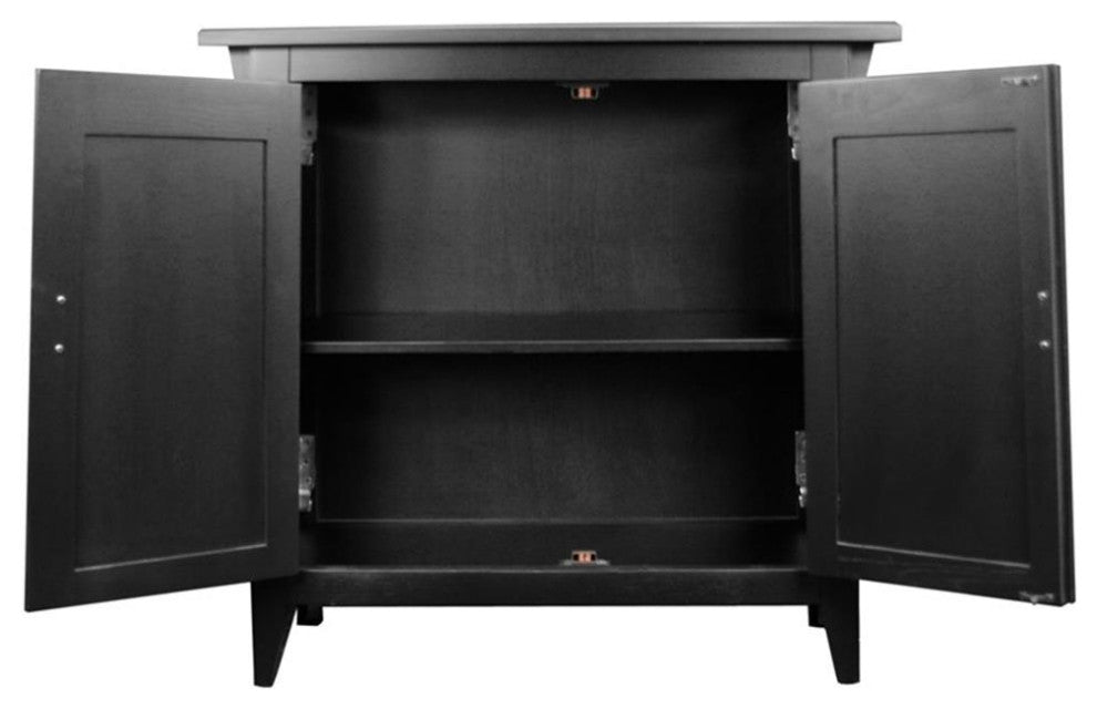 Leick Favorite Finds Mission Solid Wood Hall Stand in Black Slate