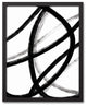 Loops Black and White Abstract 16x20 Black Framed Canvas