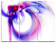 "Purple Abstract Fractal Art" Digital Metal Wall Art, 3 Panels, 36"x28"