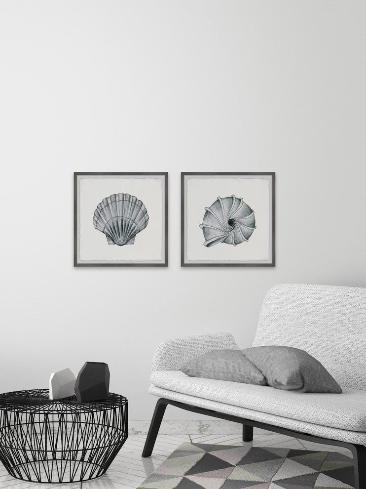 Metallic Shells Diptych, 64"x32"